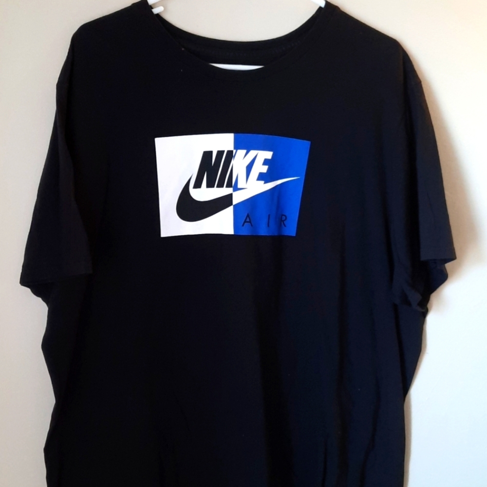 Blk/Blue Nike Swoosh T